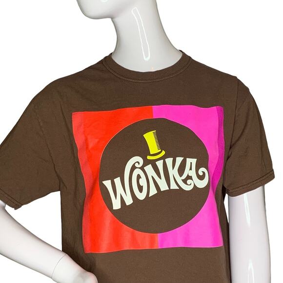 Willy Wonka and The Chocolate Factory Unisex T-shirt Brown Size M Short … - Picture 3 of 10